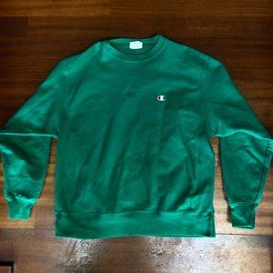 Green Champion Reverse Weave Crew